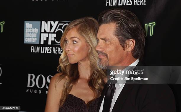 Actor Josh Brolin and Kathryn Boyd attend the "Inherent Vice" Centerpiece Gala Presentation & World Premiere during the 52nd New York Film Festival...