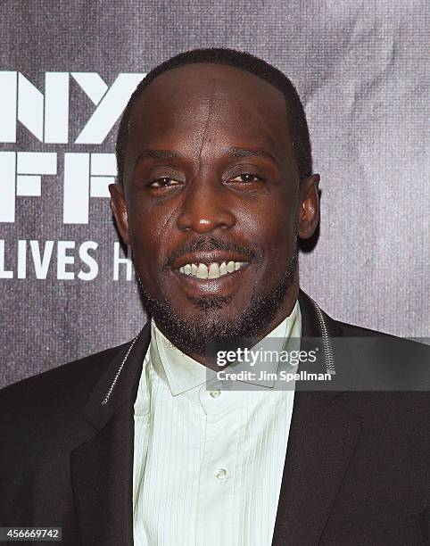 Actor Michael K. Williams attends the "Inherent Vice" Centerpiece Gala Presentation & World Premiere during the 52nd New York Film Festival at Alice...