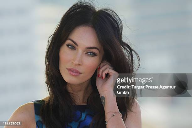 Actress Megan Fox attends the Berlin photocall for the film 'Teenage Mutant Ninja Turtles' on October 5, 2014 in Berlin, Germany.