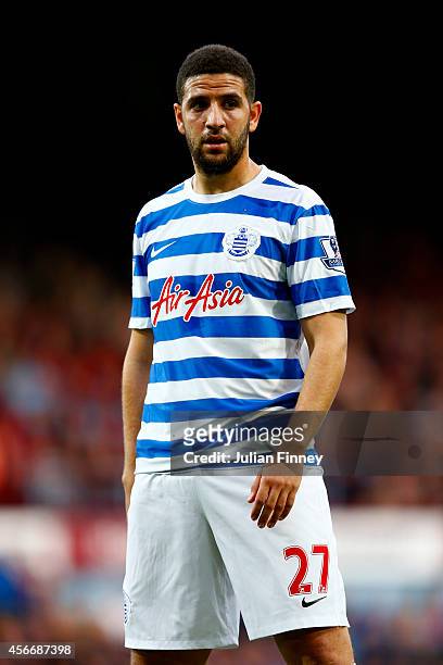 Adel Taarabt of QPR looks on during the Barclays Premier League match between West Ham United and Queens Park Rangers at Boleyn Ground on October 5,...