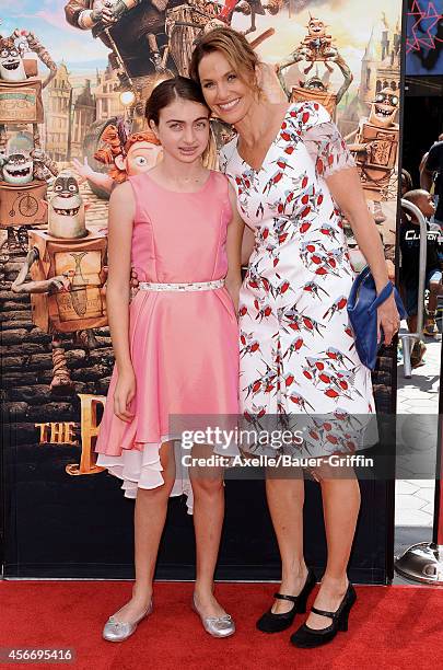 Actress Amy Brenneman and daughter Charlotte Tucker Silberling attend the premiere of 'The Boxtrolls' at Universal CityWalk on September 21, 2014 in...