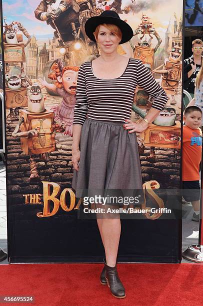 Actress Molly Ringwald attends the premiere of 'The Boxtrolls' at Universal CityWalk on September 21, 2014 in Universal City, California.