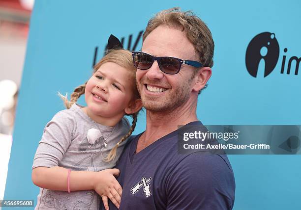 Actor Ian Ziering and daughter Mia Ziering attend the premiere of 'The Boxtrolls' at Universal CityWalk on September 21, 2014 in Universal City,...