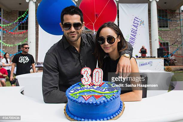 Actors Jesse Metcalfe and Cara Santana celebrate the 30th anniversary of Cinnamon Toast Crunch at Austin City Limits on October 5, 2014 in Austin,...