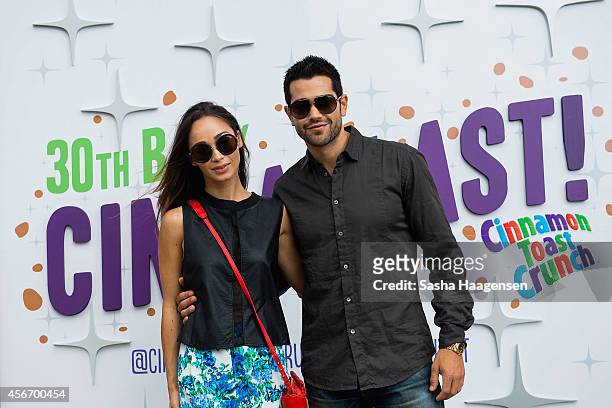 Actors Cara Santana and Jesse Metcalfe celebrate the 30th anniversary of Cinnamon Toast Crunch at Austin City Limits on October 5, 2014 in Austin,...