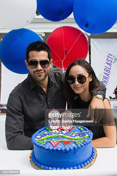 Actors Jesse Metcalfe and Cara Santana celebrate the 30th anniversary of Cinnamon Toast Crunch at Austin City Limits on October 5, 2014 in Austin,...