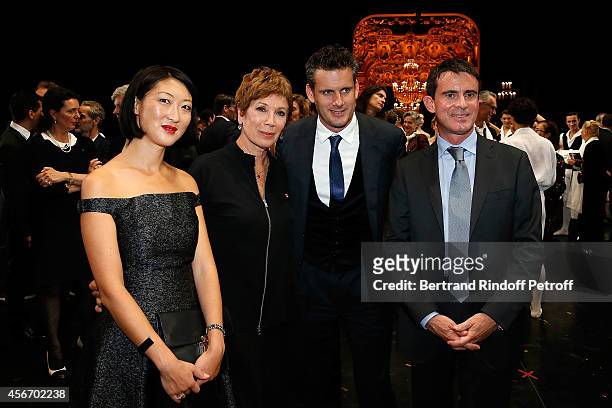 French Minister of Culture Fleur Pellerin, Paris Opera dance director Brigitte Lefevre, Orchestral Director Philippe Jourdan and Prime Minister...