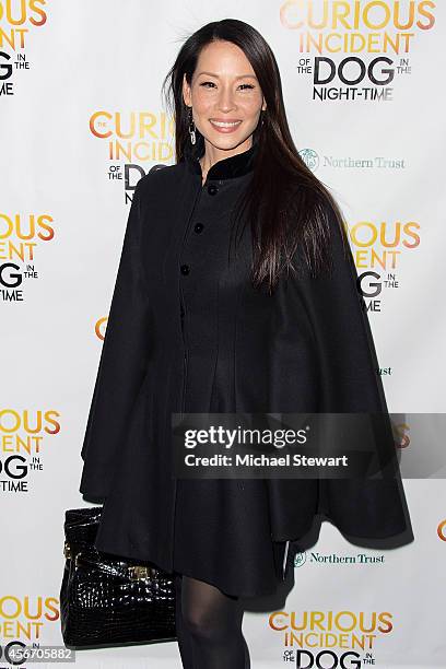 Actress Lucy Liu attends the "The Curious Incident Of The Dog In The Night-Time" Broadway Opening Night at The Ethel Barrymore Theatre on October 5,...
