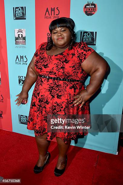 Actress Gabourey Sidibe attends the premiere screening of FX's "American Horror Story: Freak Show" at TCL Chinese Theatre on October 5, 2014 in...