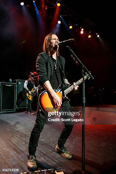 Myles Kennedy of Alter Bridge performs at The Fillmore Detroit on October 5, 2014 in Detroit, Michigan.