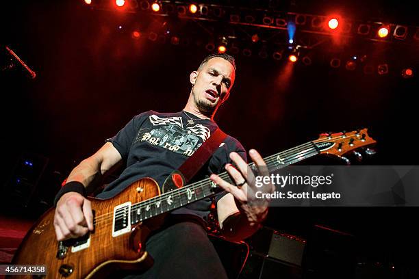 Mark Tremonti of Alter Bridge performs at The Fillmore Detroit on October 5, 2014 in Detroit, Michigan.