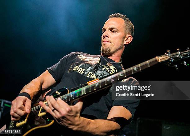 Mark Tremonti of Alter Bridge performs at The Fillmore Detroit on October 5, 2014 in Detroit, Michigan.