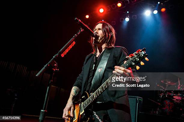 Myles Kennedy of Alter Bridge performs at The Fillmore Detroit on October 5, 2014 in Detroit, Michigan.