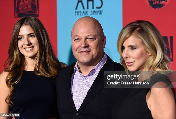 Odessa Chiklis, actor Michael Chiklis and Michelle Moran attend FX's "American Horror Story: Freak Show" premiere screening at TCL Chinese Theatre on...