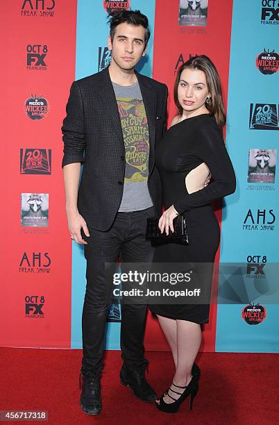 Nick Simmons and sister Sophie Simmons arrive at the Los Angeles Premiere "American Horror Story: Freak Show" at TCL Chinese Theatre IMAX on October...