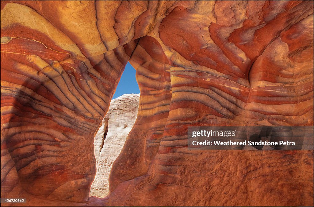 Weathered sandstone Petra