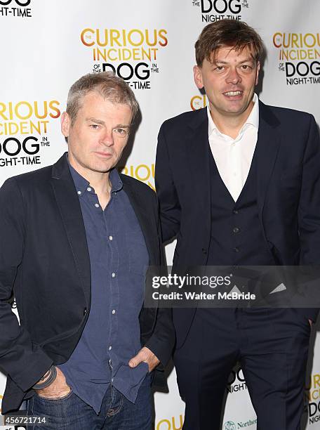 Author Mark Haddon and Playwright Simon Stephens attend the Broadway Opening Night Performance of 'The Curious Incident of the Dog in the Night-Time'...