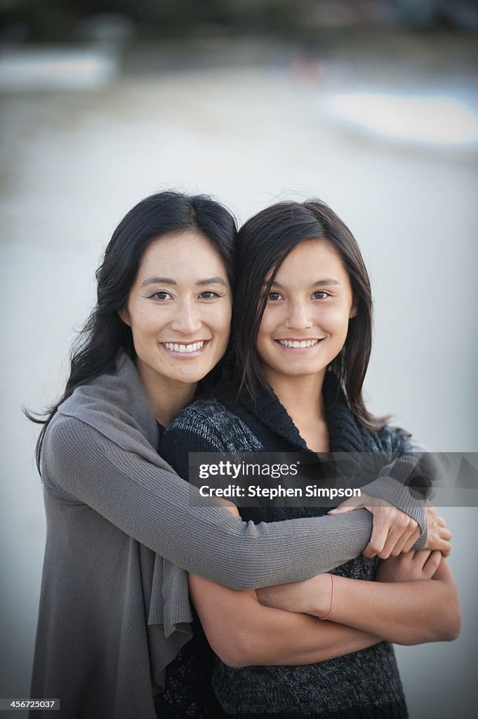 Mother/daughter, simple outdoor portrait