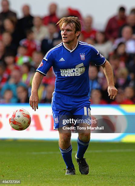 Jay Tabb of Ipswich Town during the Sky Bet Championship match between Nottingham Forest and Ipswich Town at City Ground on October 5, 2014 in...