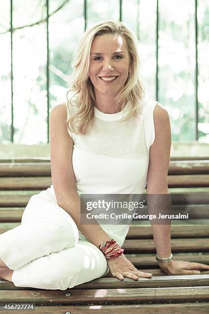 Journalist Laurence Ferrari is photographed for Gala on July 15, 2014 in Paris, France.