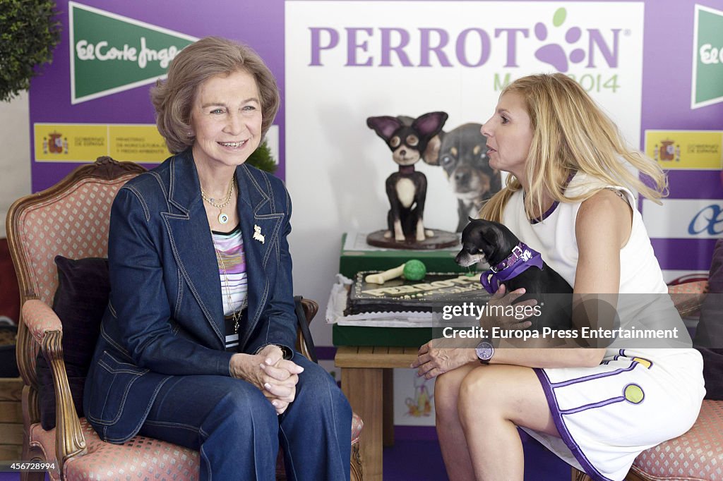 Queen Sofia Attends Perroton Village