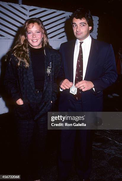 Actress Dorian Lopinto and husband Nicholas Deleo on September 23, 1986 at Spago in West Hollywood, California.