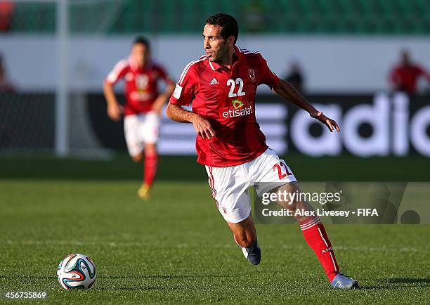 Mohamed Aboutrika of Al-Ahly SC during the FIFA Club World Cup Quarter Final match between Guangzhou Evergrande FC and Al-Ahly SC at the Agadir...