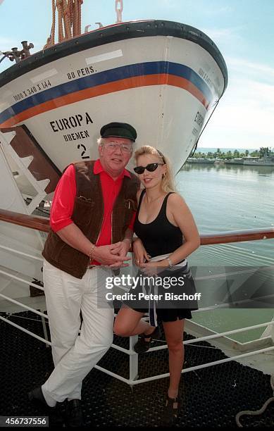 Dieter Thomas Heck, Tina Ruland, ARD-Reihe "Heimatgeschichten", Episode: "Ihr Geschenk" am auf Kreuzfahrtschiff "MS Europa" in Santo Domingo,...