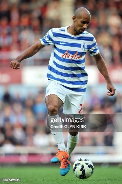 Queens Park Rangers' English midfielder Karl Henry during the English Premier League football match against West Ham United at the Boleyn Ground,...
