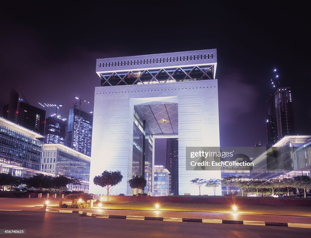 Modern office buildings at Dubai Financial Centre