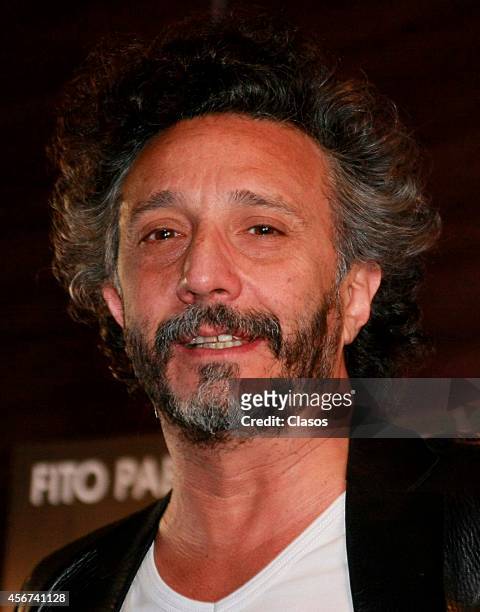 Argentinian singer Fito Paez looks on during a press conference to present his new album, Rock and Roll Revolution, at Presidente Intercontinental...