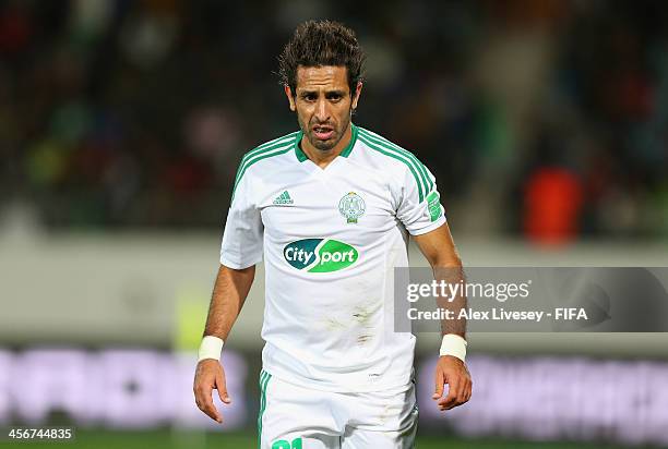 Adil Karrouchy of Raja Casablanca during the FIFA Club World Cup Quarter Final match between Raja Casablanca and CF Monterrey at the Agadir Stadium...