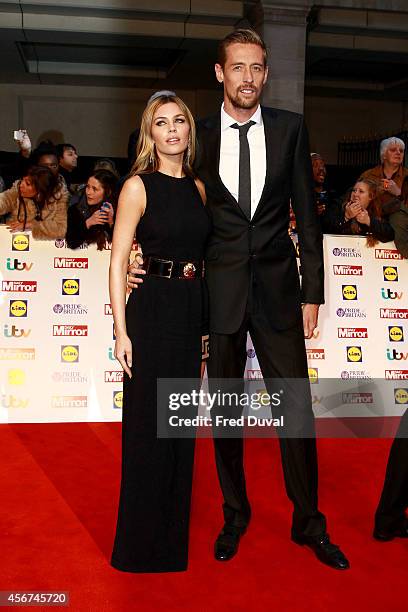 Abbey Clancy and Peter Crouch attend the Pride of Britain awards at The Grosvenor House Hotel on October 6, 2014 in London, England.