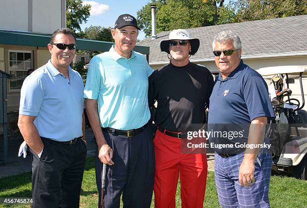 Lee Manzilli, Rick Rhoden, Jim McMahon and Rick Cerone attend Players Against Concussions at Pelham Country Club on October 6, 2014 in Pelham Manor,...