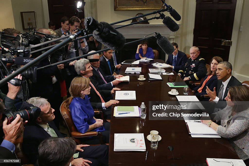 President Obama Receives Update On Outbreak Of Ebola In West Africa