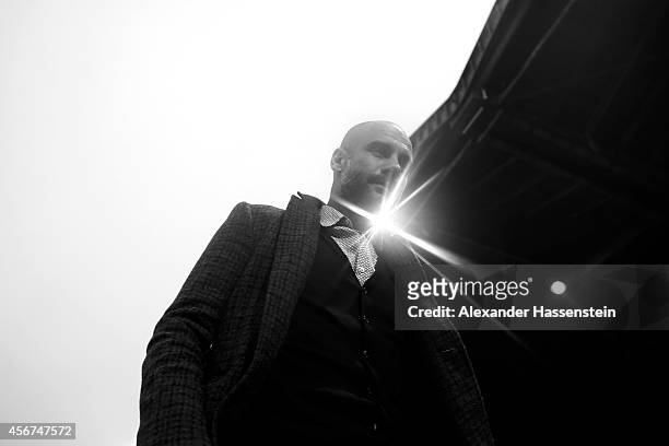 Josep Guardiola, head coach of Muenchen looks on during the Finale of the Paulaner Cup 2014 between FC Bayern Muenchen and Paulaner Traumelf at...