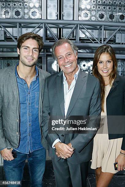 Michel Leeb and his childrens Fanny and Tom attend the Quincy Jones medal ceremony at Institut du Monde Arabe on October 6, 2014 in Paris, France.