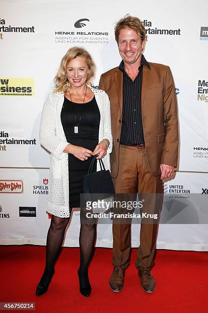 Marita Marschall and Pius Schmitt attend the Media Entertainment Night 2014 at Atlantik Hotel on October 06, 2014 in Hamburg, Germany.