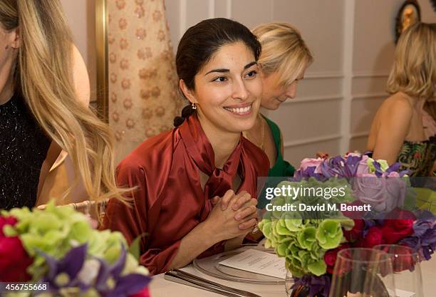 Caroline Issa attends a dinner to celebrate luxury Spanish fashion house Delpozo hosted by Poppy Delevingne at Moda Operandi on October 6, 2014 in...