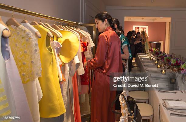 Caroline Issa attends a dinner to celebrate luxury Spanish fashion house Delpozo hosted by Poppy Delevingne at Moda Operandi on October 6, 2014 in...