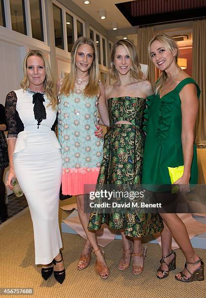 Alice Naylor Leyland, Poppy Delevingne, Indre Rockefeller, and Elisabeth Von Thurn und Taxis attend a dinner to celebrate luxury Spanish fashion...