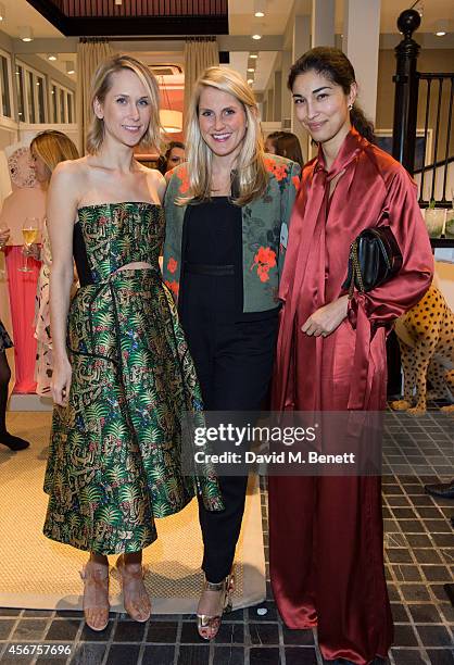 Indre Rockefeller, Hayley Bloomingdale, and Caroline Issa attend a dinner to celebrate luxury Spanish fashion house Delpozo hosted by Poppy...