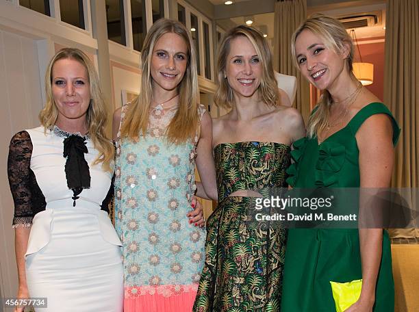 Alice Naylor Leyland, Poppy Delevingne, Indre Rockefeller, and Elisabeth Von Thurn und Taxis attend a dinner to celebrate luxury Spanish fashion...