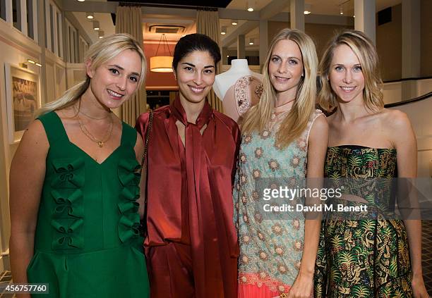 Elisabeth Von Thurn und Taxis, Caroline Issa, Poppy Delevingne, and Indre Rockefeller attend a dinner to celebrate luxury Spanish fashion house...