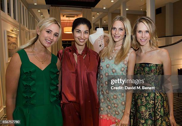 Elisabeth Von Thurn und Taxis, Caroline Issa, Poppy Delevingne, and Indre Rockefeller attend a dinner to celebrate luxury Spanish fashion house...