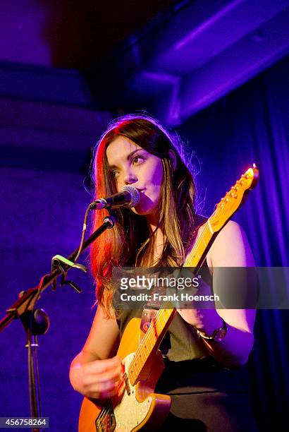 Singer Stina Tweeddale of Honeyblood performs live during a concert at the Berghain Kantine on October 6, 2014 in Berlin, Germany.