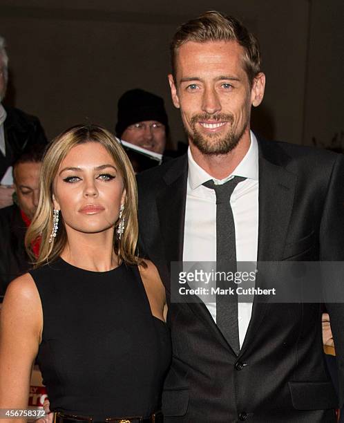 Abbey Clancy and Peter Crouch attend the Pride of Britain awards at The Grosvenor House Hotel on October 6, 2014 in London, England.