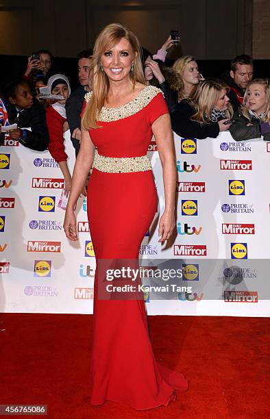 Carol Vorderman attends the Pride of Britain awards at The Grosvenor House Hotel on October 6, 2014 in London, England.