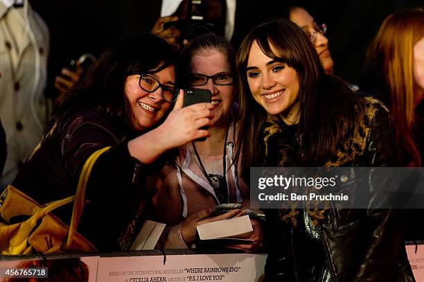 Suki Waterhouse attends the World Premiere of "Love, Rosie" at Odeon West End on October 6, 2014 in London, England.