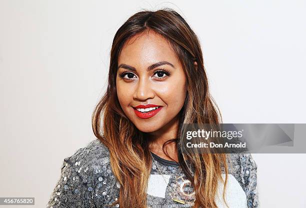 Jessica Mauboy poses at the 28th Annual ARIA Nominations Event at Art Gallery Of NSW on October 7, 2014 in Sydney, Australia.